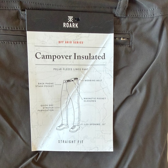 NWT Roark dark brown Campover Insulated pants - Picture 10 of 10